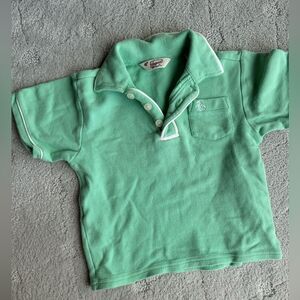Original Penguin boys polo top shirt white piping , mint green preppy sz 18m